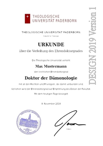 Ehrendoktortitel in Deutsch kaufen