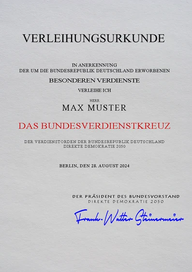 Bundesverdienstkreuz kaufen
