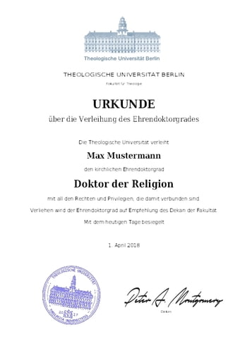 Doktortitel, Ehrendoktortitel, Professortitel, Diplom