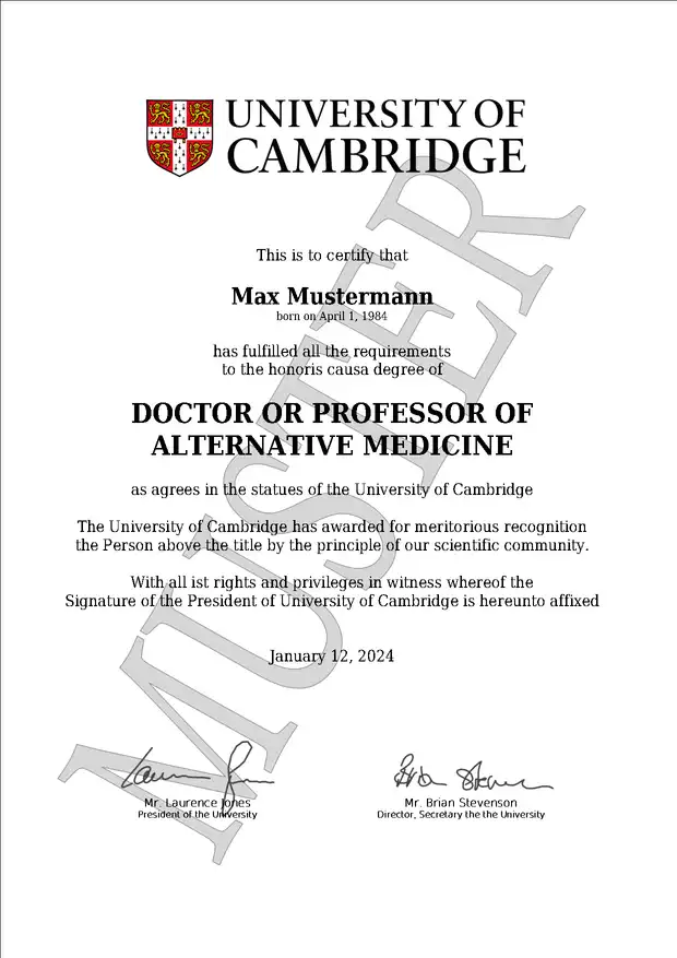 Doktortitel kaufen Cambridge