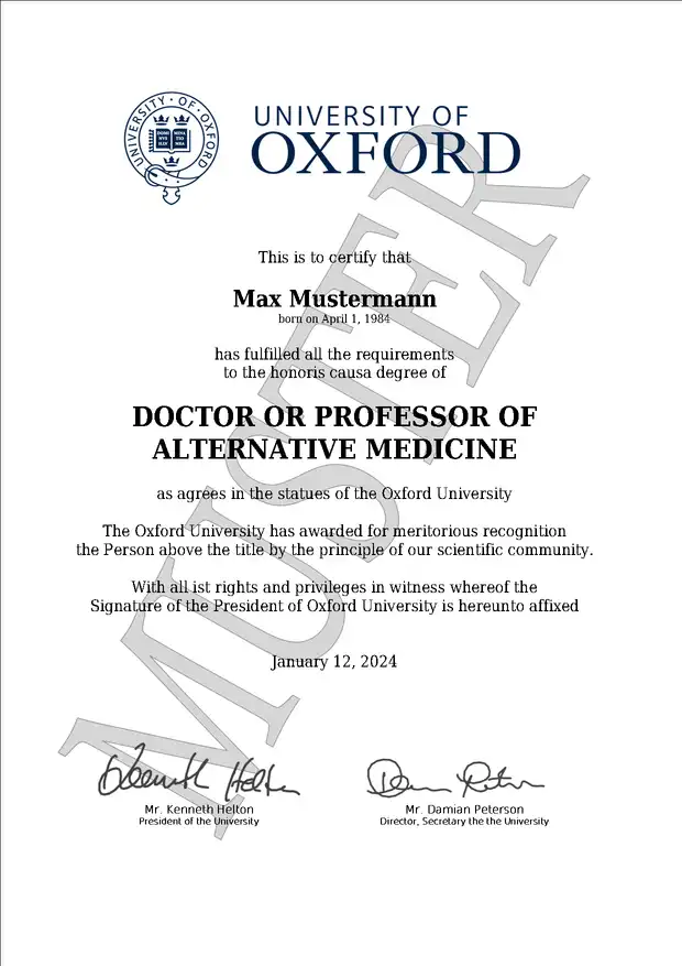 Doktortitel kaufen Oxford